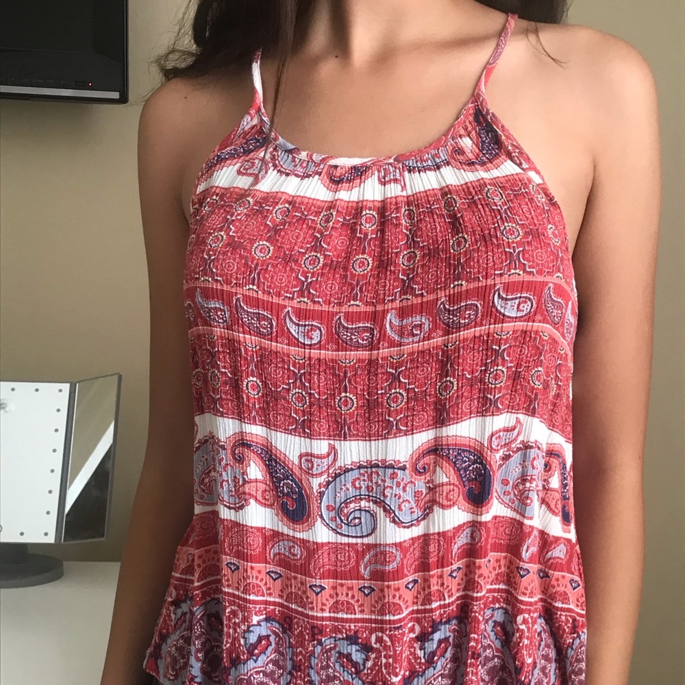 Patterned halter top